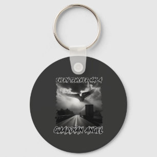 Truck Driver Guardian Angel Road Protection Faith Keychain
