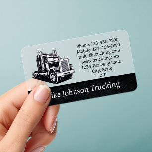Truck Driver Haul Semi Transport Custom Clear Business Cards