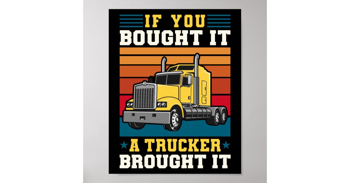 Trucker Accessories For Truck Driver Motor Lover Trucker  Art