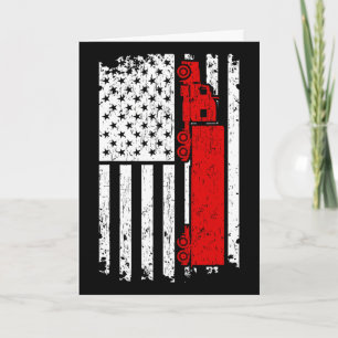 Truck Driver Independence Day Teamster Patriotic T Card