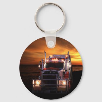 Truck Driver Keychain by deemac2 at Zazzle
