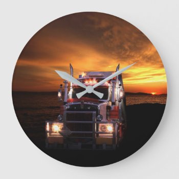 Truck Driver Large Clock by deemac2 at Zazzle