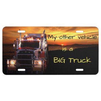 Truck Driver License Plate by deemac2 at Zazzle