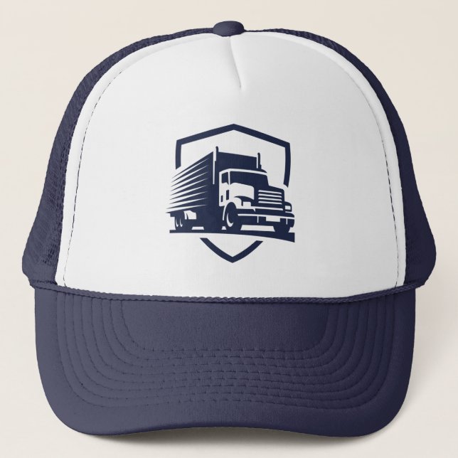 Truck Driver Logo Trucker Hat (Front)