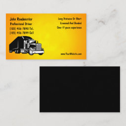 Truck Driver Modern Business Cards | Zazzle