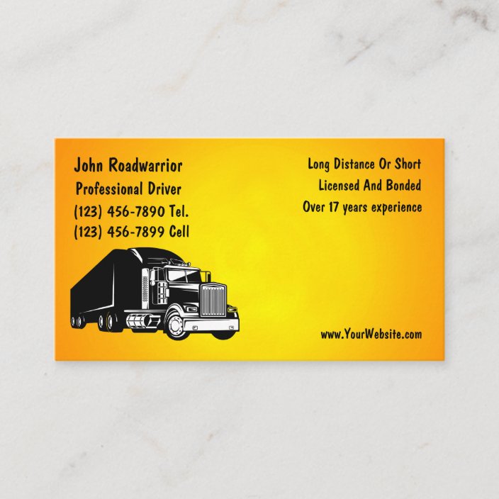 Truck Driver Modern Business Cards