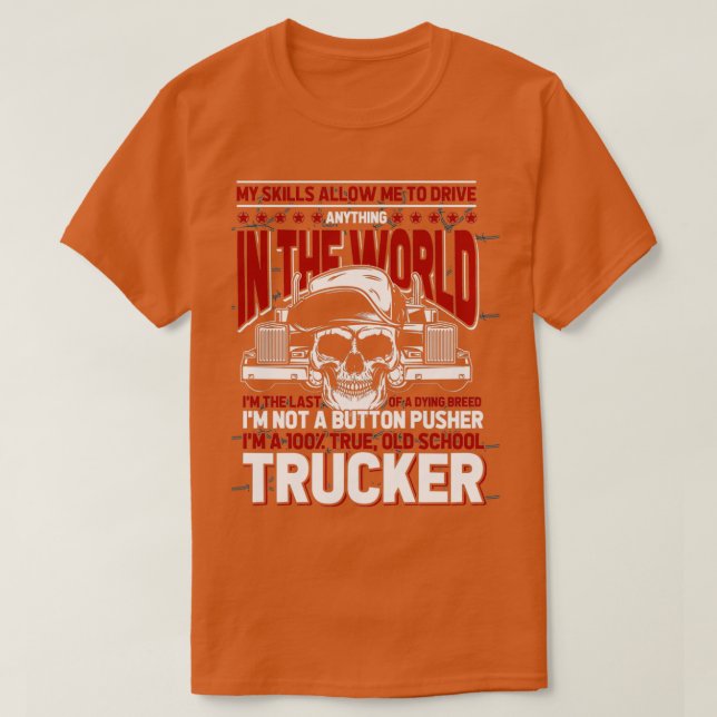Truck driver Old School T-Shirt (Design Front)
