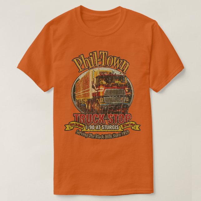 Truck Driver PhilTown Truck Stop T-Shirt (Design Front)