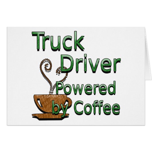 Truck Driver Powered by Coffee Cards (Front Horizontal)