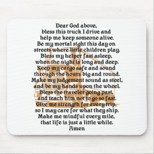 Truck Driver Prayer Mousepad