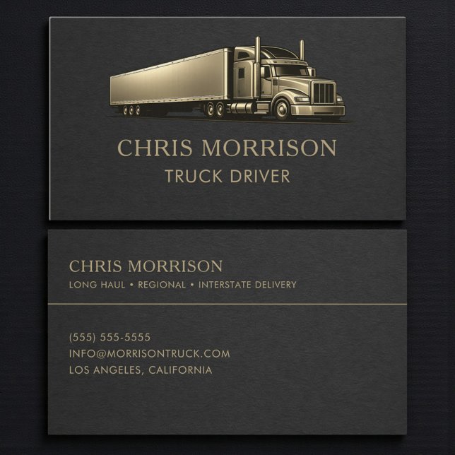 Truck Driver Professional Business Card (Creator Uploaded)