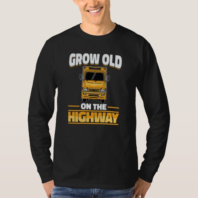 Truck Driver Rig Trucking  Old Man Trucker T-Shirt (Front)