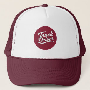 Truck Driver Script Typography Gift Trucker Hat
