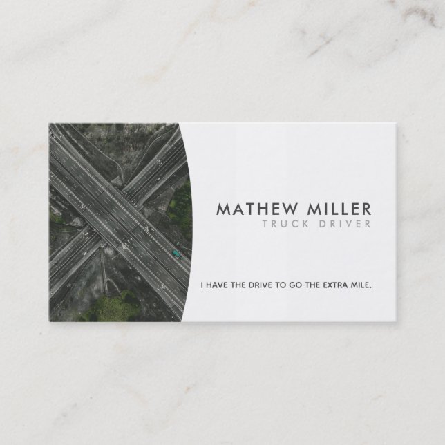 Truck Driver Slogans Business Cards (Front)