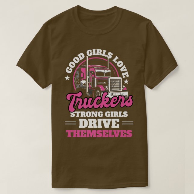 Truck Driver Teamster Vehicle Truckers  T-Shirt (Design Front)