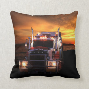 Truck Driver Throw Pillow