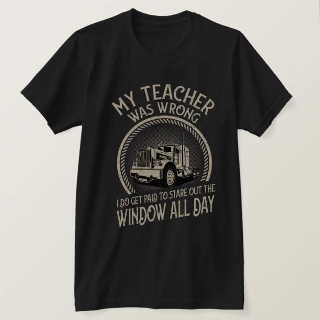 Truck Driver Vintage T-Shirt, Trucker Shirts (Design Front)