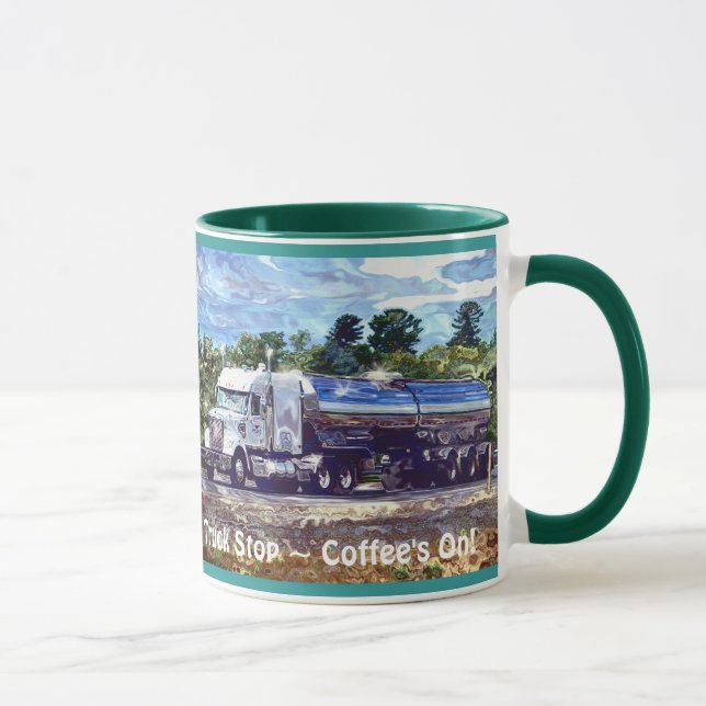 Truck-Drivers Coffee's On Fun Drinkware Mug (Right)