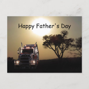 Truck Drivers Father's Day Postcard