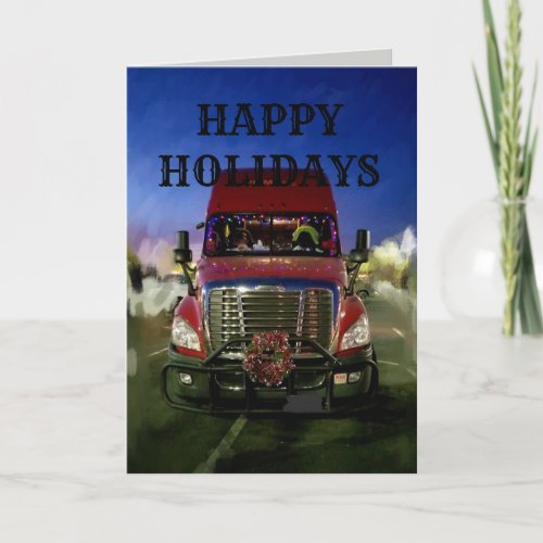 Truck Drivers Holiday Card