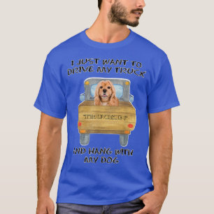 Truck Driving Dog American Cocker Spaniel  T-Shirt