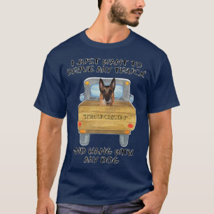 Truck Driving Dog Belgian Malinois T-Shirt
