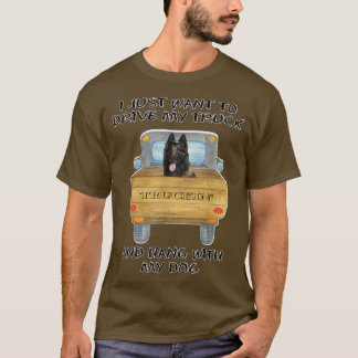 Truck Driving Dog Belgian Tervuren T-Shirt