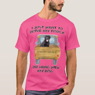 Truck Driving Dog Black Lab T-Shirt