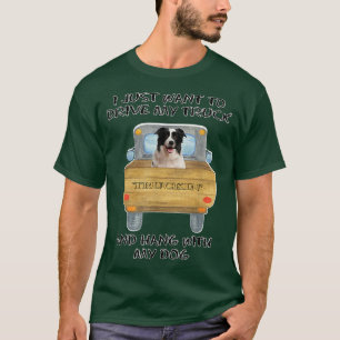 Truck Driving Dog Border Collie  T-Shirt
