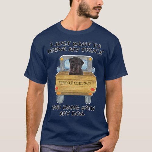 Truck Driving Dog Bouviers de Flandre  T_Shirt