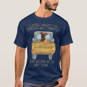 Truck Driving Dog Boxer T-Shirt