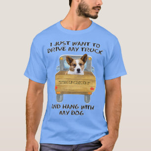 Truck Driving Dog Cardigan Welsh Corgi  T-Shirt