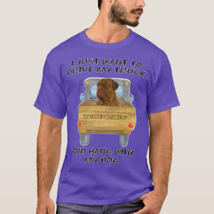 Truck Driving Dog Dogues de Bordeaux T-Shirt