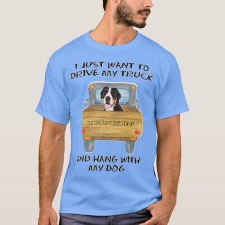 Truck Driving Dog Greater Swiss Mountain Dog T-Shirt