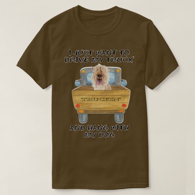 Truck Driving Dog Lakeland Terrier2802 T-Shirt (Design Front)