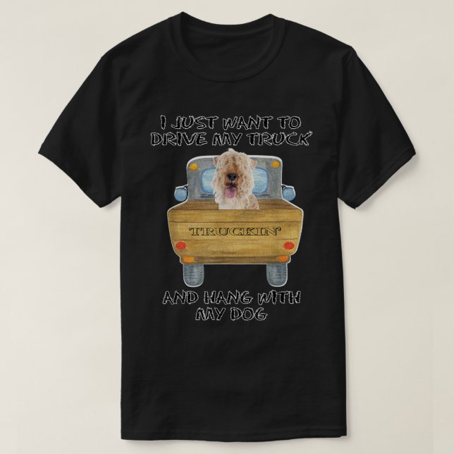 Truck Driving Dog Lakeland Terrier 2803 T-Shirt (Design Front)