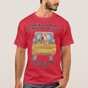 Truck Driving Dog Petits Bassets Griffons Venden  T-Shirt