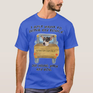 Truck Driving Dog Rat Terrier T-Shirt