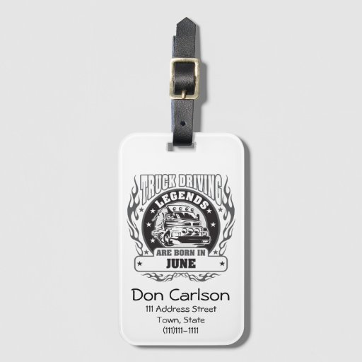 Truck Driving Legends Are Born In June Luggage Tag