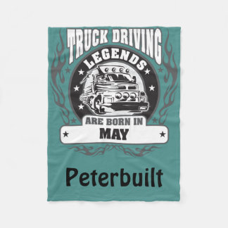 Truck Driving Legends Are Born In May Add Name Fleece Blanket