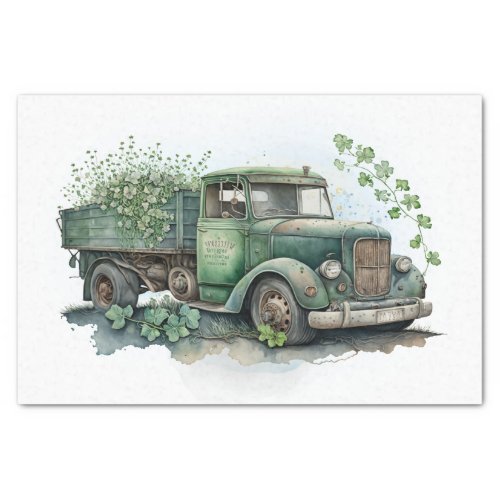 Truck Farm St Patricks Day Shamrock Tissue Paper