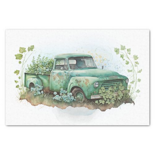 Truck Farm St Patricks Day Shamrock Tissue Paper