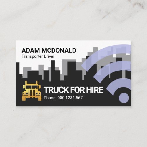 Truck For Hire CB Radio Band Search Business Card