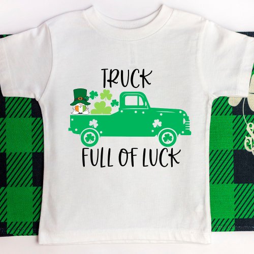 Truck Full of Luck Green Gnome with Irish Heart Baby T_Shirt