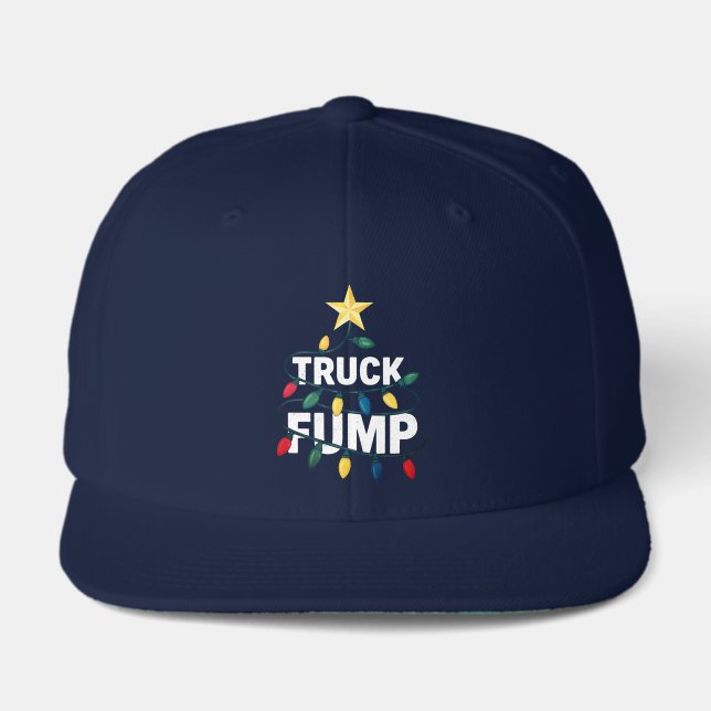 Truck Fump Minimal Art Xmas Lights And Star Visor (Front)