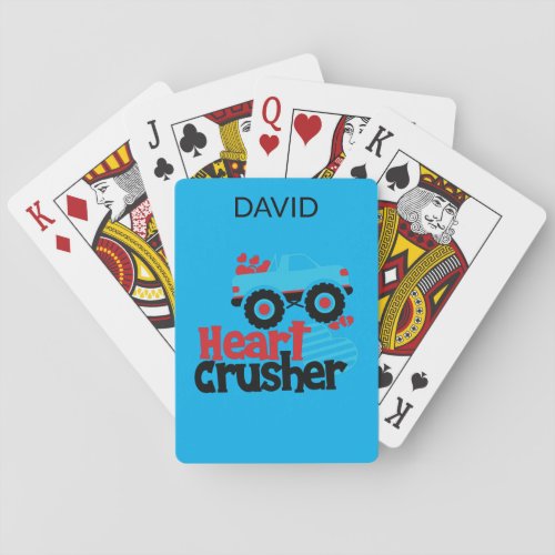 TRUCK HEART CRUSHER PLAYING CARDS PERSONALIZED