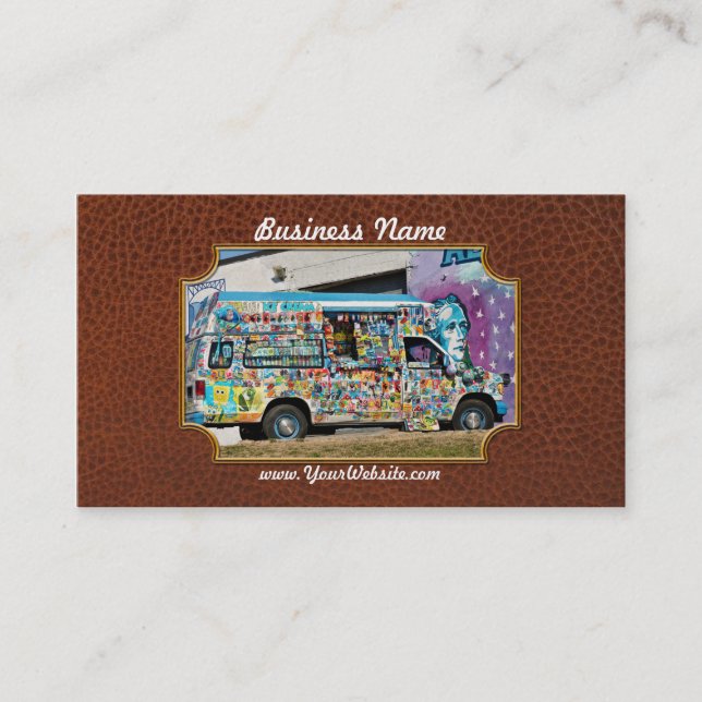Truck - Ice Cream - Ice Cream headache Business Card (Front)