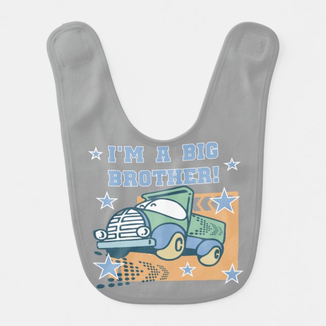 Truck I'm a Big Brother Bib (Front)