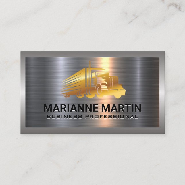 Truck | Industrial Border Business Card (Front)