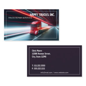 Truck Mechanic Repair Business Card